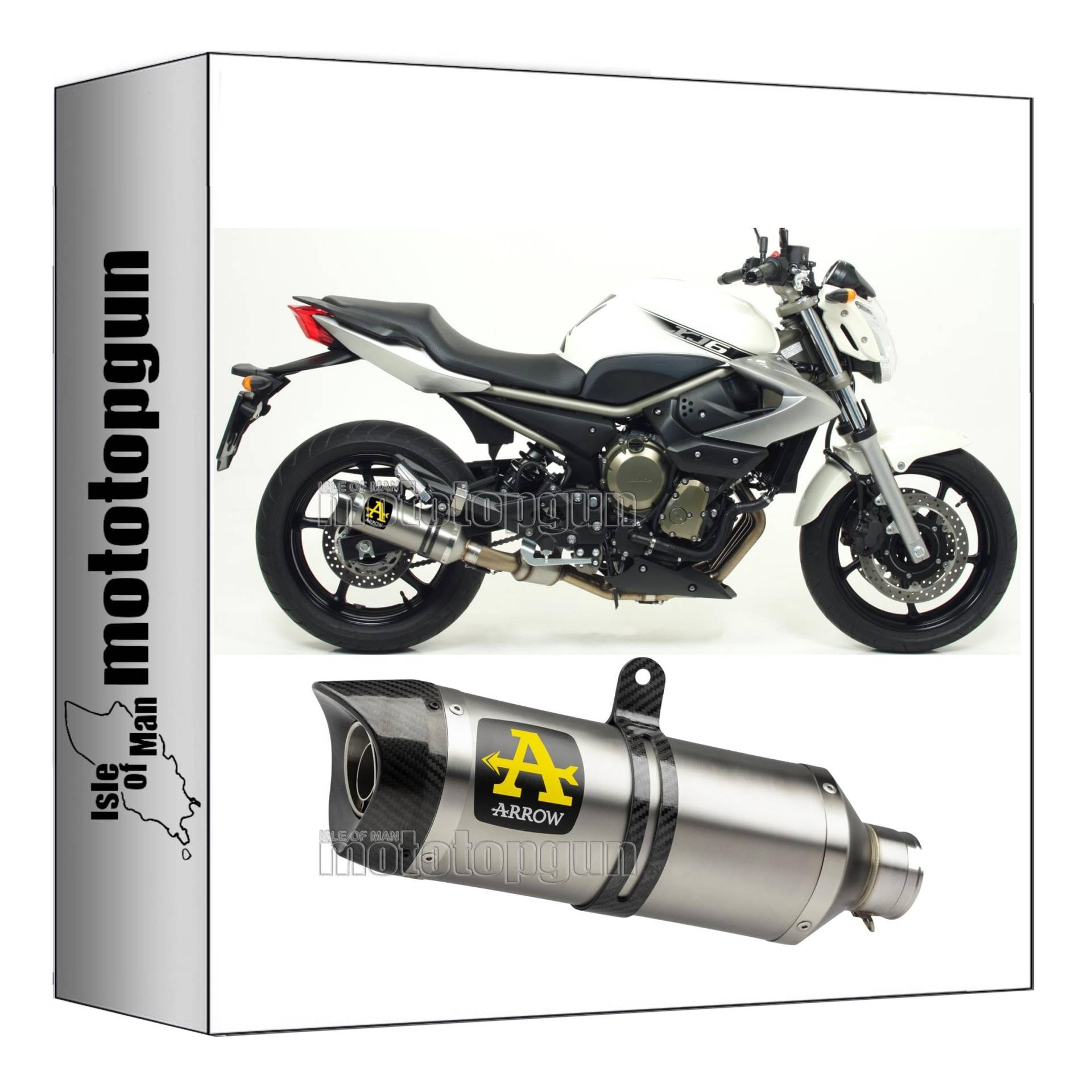 auspuff zugelassen arrow thunder aus aluminium mit endkappe aus carby kompatibel mit yamaha xj6 2009 2010 2011 2012 2013 2014 2015 mototopgun 71761ak von MOTOTOPGUN