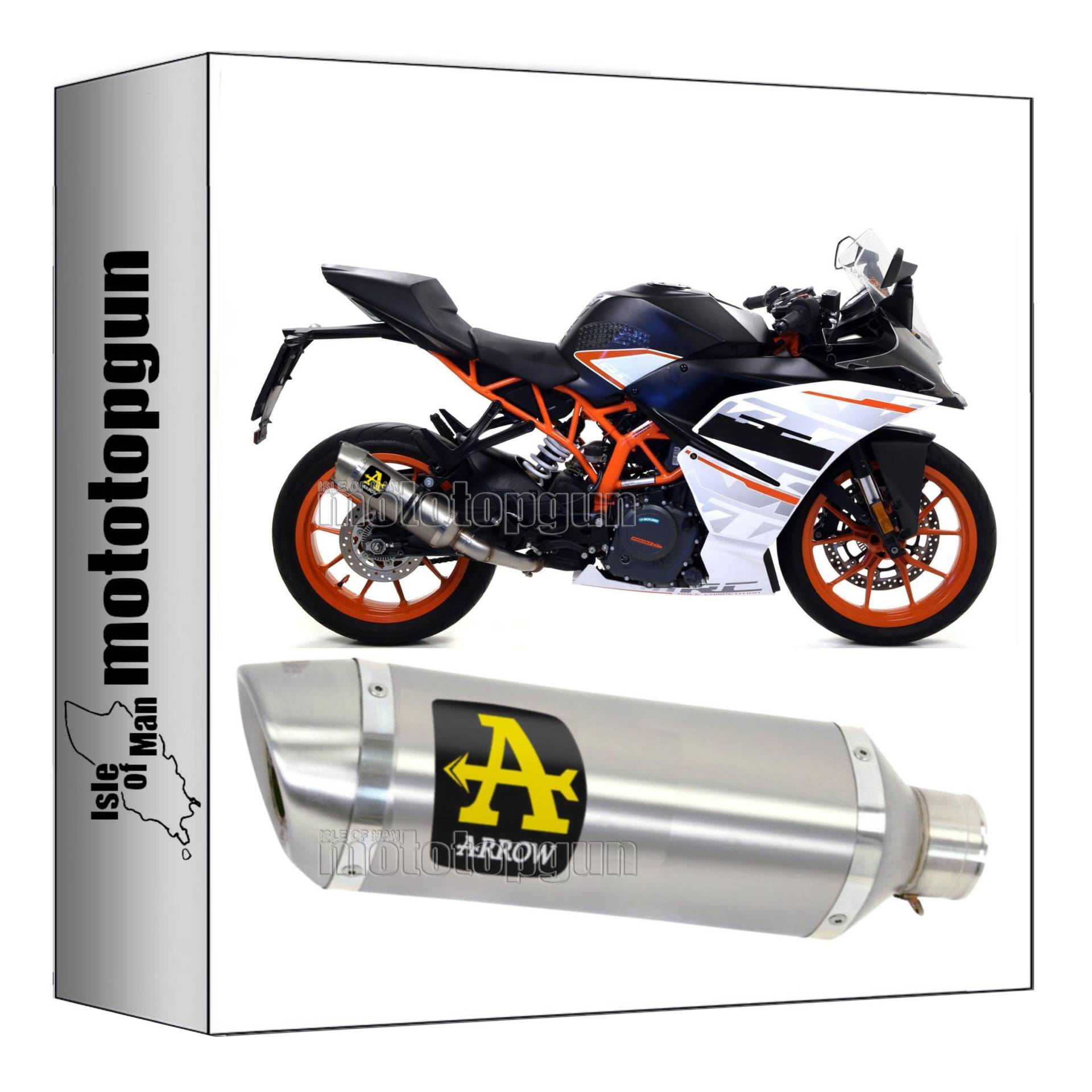 auspuff zugelassen arrow thunder aus aluminium mit endkappe aus edelstahl kompatibel mit ktm rc 390 2015 2016 mototopgun 71813ao von MOTOTOPGUN