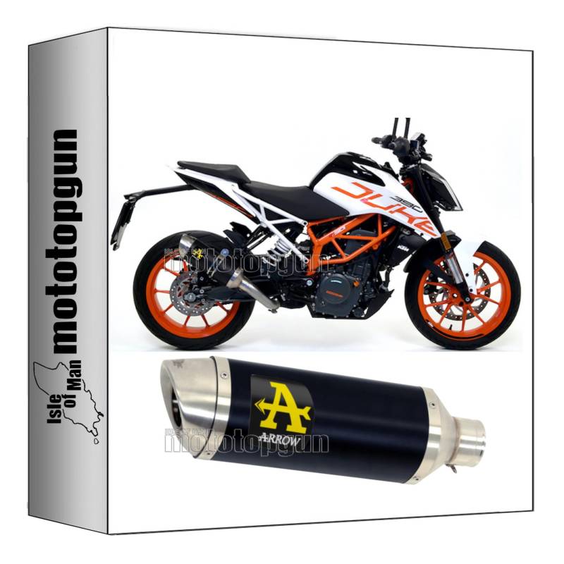 auspuff zugelassen arrow thunder aus aluminium schwarz mit endkappe aus edelstahl kompatibel mit ktm duke 390 2017 2018 2019 2020 mototopgun 71860aon* von MOTOTOPGUN