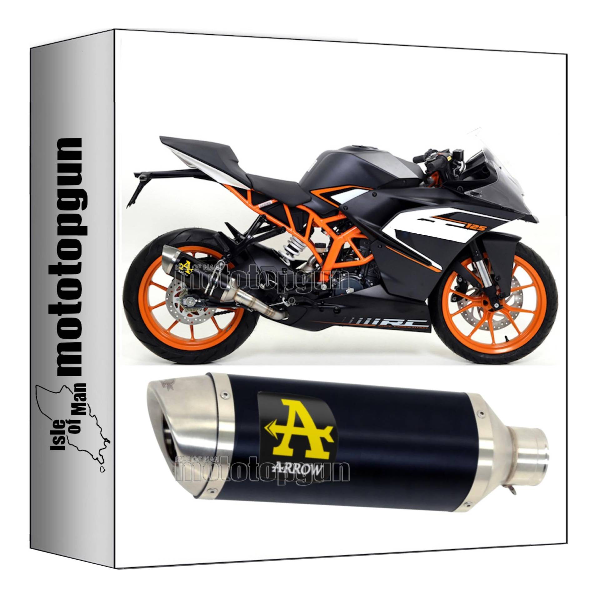 auspuff zugelassen arrow thunder aus aluminium schwarz mit endkappe aus edelstahl kompatibel mit ktm rc 390 2017 2018 2019 2020 mototopgun 71860aon* von MOTOTOPGUN