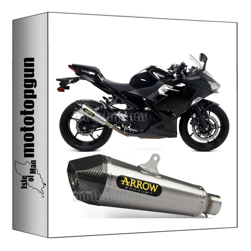 auspuff zugelassen arrow x-kone aus nichrom mit endkappe aus carby kompatibel mit kawasaki ninja 400 2018 2019 2020 2021 mototopgun 71874xki von MOTOTOPGUN