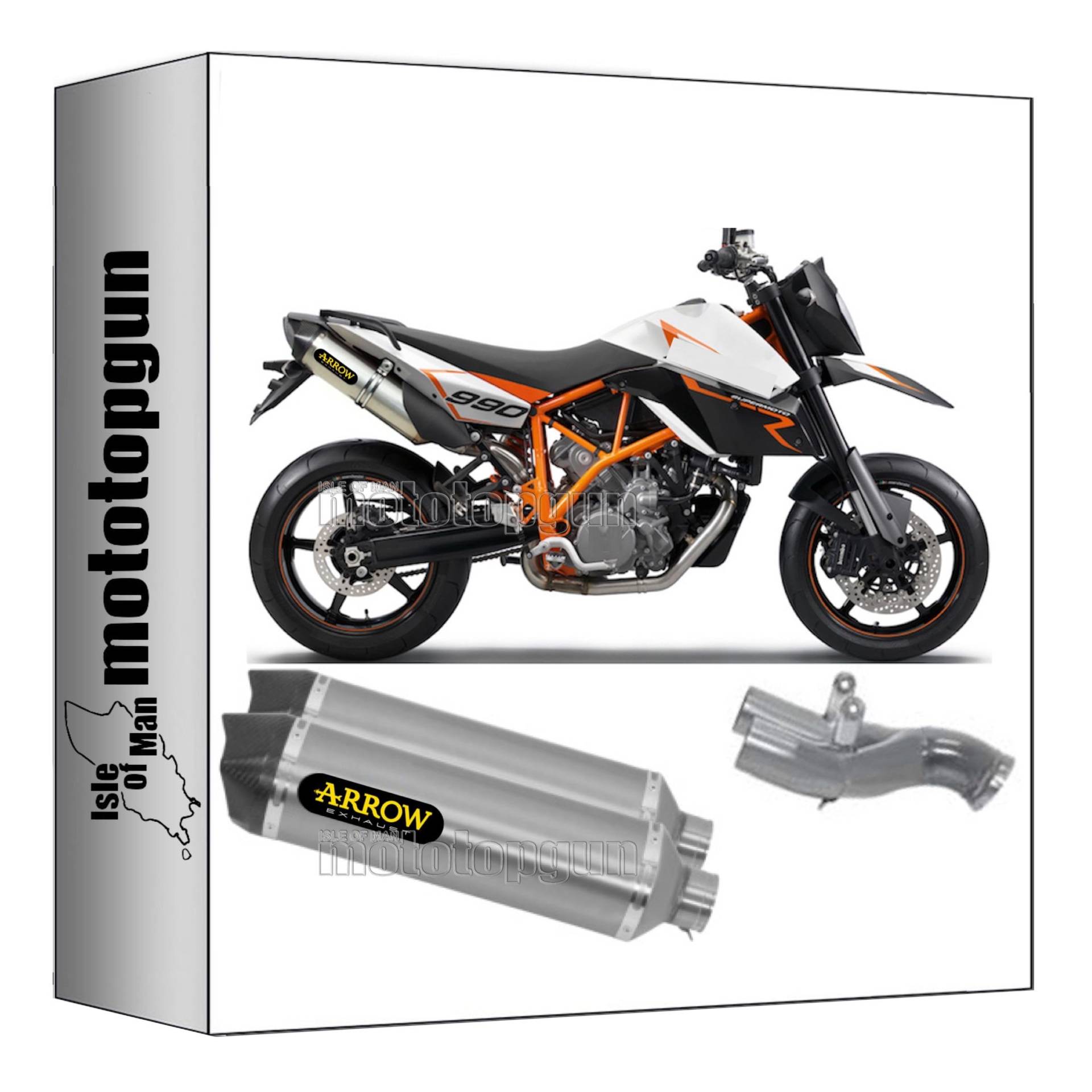 auspuff zugelassen kat doppel auspuff arrow race-tech aus aluminium mit endkappe aus carby kompatibel mit ktm 990 sm 2008 2009 2010 2011 2012 2013 mototopgun 72613ak + 71414kz von MOTOTOPGUN