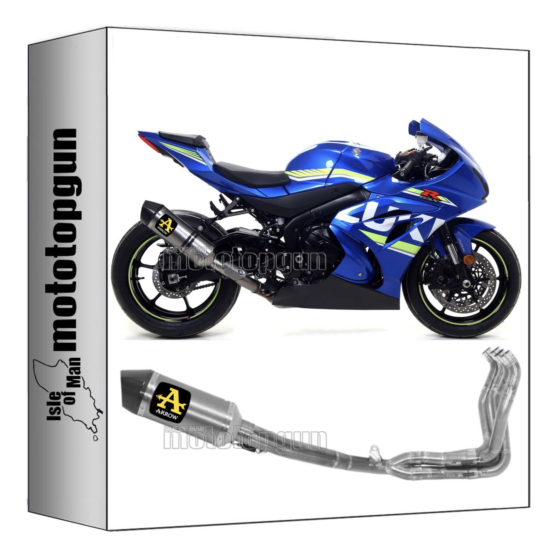 komplettanlage competition evo arrow race-tech aus titan mit endkappe aus carby kompatibel mit suzuki gsx-r 1000 2017 2018 2019 2020 mototopgun 71161ckr von MOTOTOPGUN