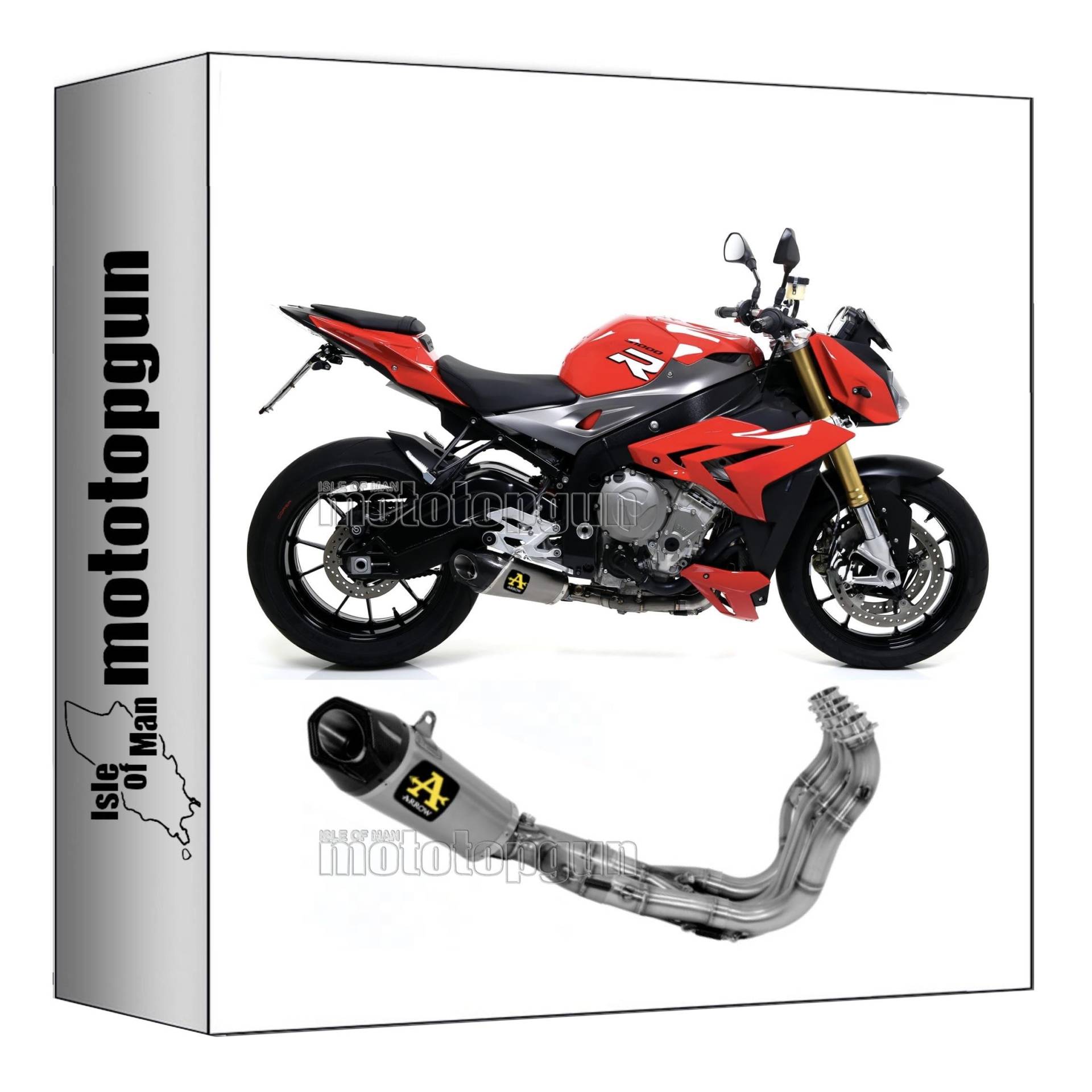 komplettanlage competition evo arrow works aus titan mit endkappe aus carby kompatibel mit bmw s1000 s-1000 r 2014 2015 2016 mototopgun 71144ckz von MOTOTOPGUN