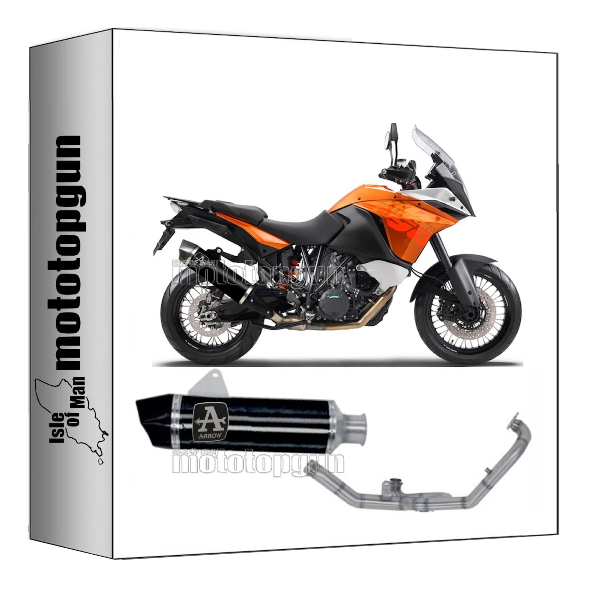 komplettanlage kein kat arrow maxi race-tech aus aluminium schwarz mit endkappe aus carby kompatibel mit ktm 1190 adventure 2013 2014 2015 2016 mototopgun 71809akn + 71495mi von MOTOTOPGUN