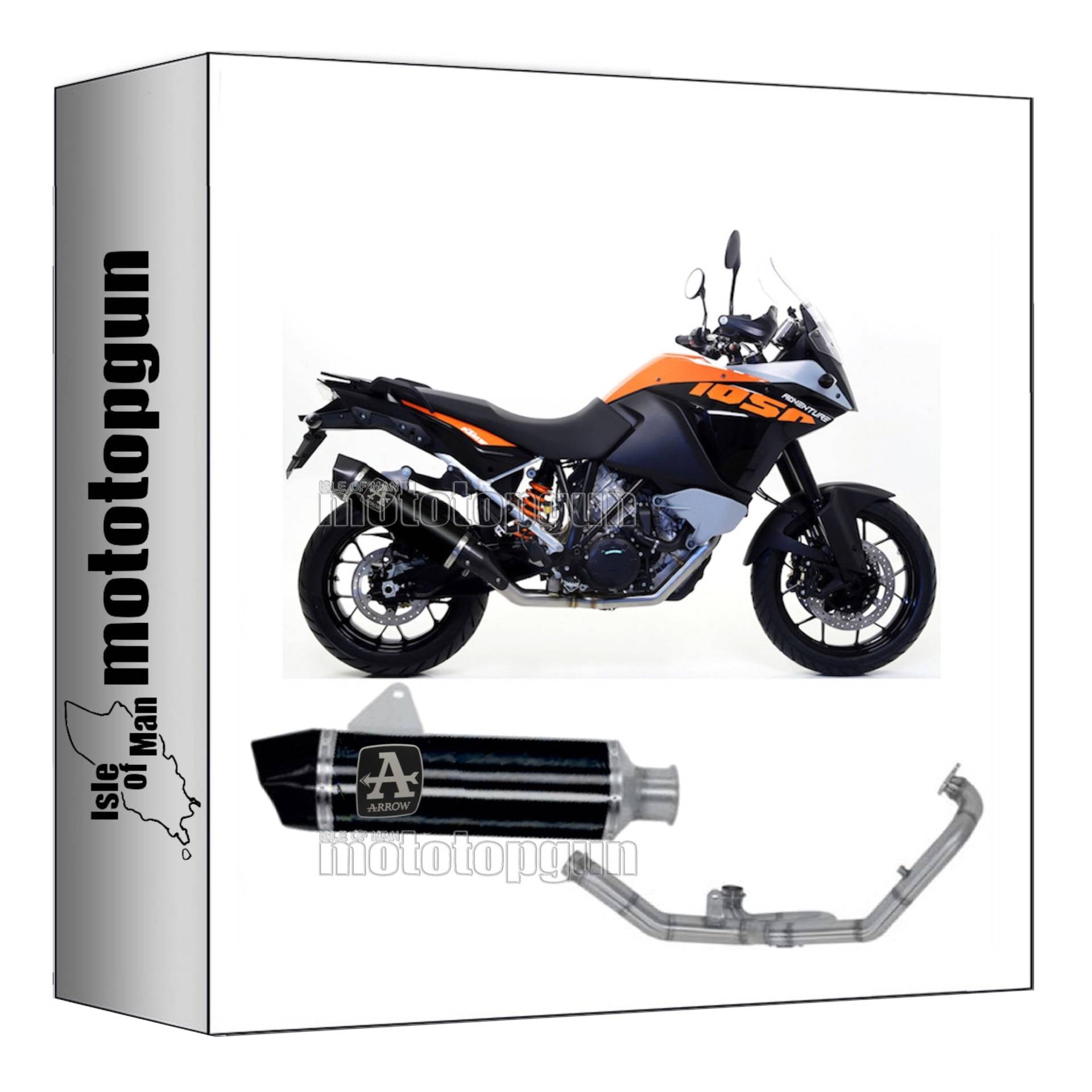 komplettanlage kein kat arrow maxi race-tech aus aluminium schwarz mit endkappe aus carby kompatibel mit ktm 1290 super adventure 2017 2018 2019 2020 mototopgun 71809akn + 71495mi von MOTOTOPGUN