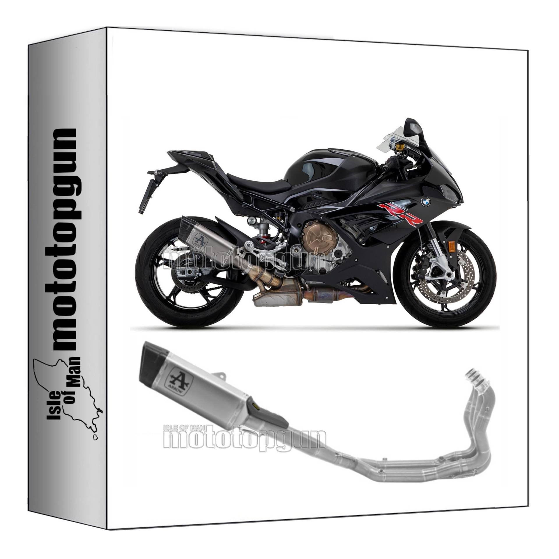 komplettanlage kein kat arrow pista aus titan mit endkappe aus carby kompatibel mit bmw s1000 s-1000 rr 2019 2020 2021 2022 2023 mototopgun 71506pt + 71718mi von MOTOTOPGUN