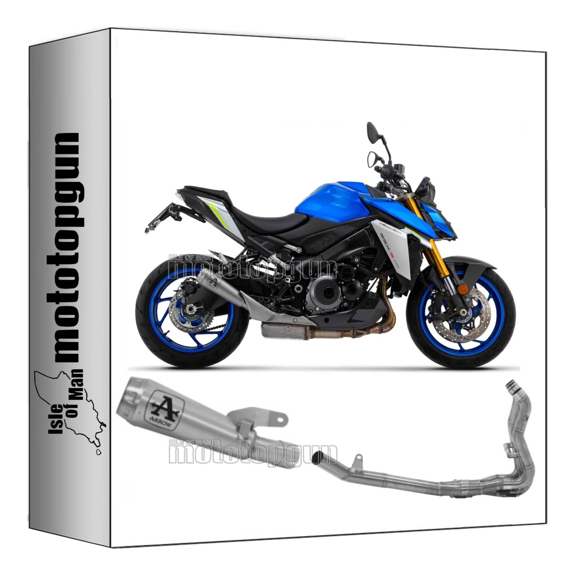 komplettanlage kein kat arrow pro-race aus nichrom mit endkappe aus edelstahl kompatibel mit suzuki gsx-s 1000 2021 2022 2023 mototopgun 71938pri + 71766mi von MOTOTOPGUN