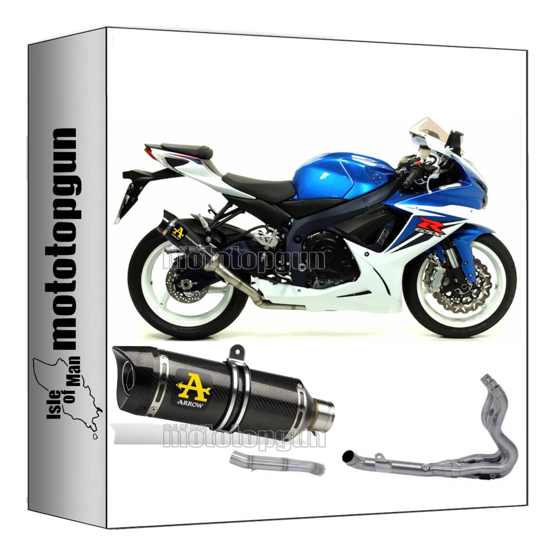 komplettanlage kein kat arrow thunder aus carbon mit endkappe aus carby kompatibel mit suzuki gsx-r 750 ie 2011 2012 2013 2014 2015 2016 mototopgun 71772mk + 71440mi + 71439mi von MOTOTOPGUN