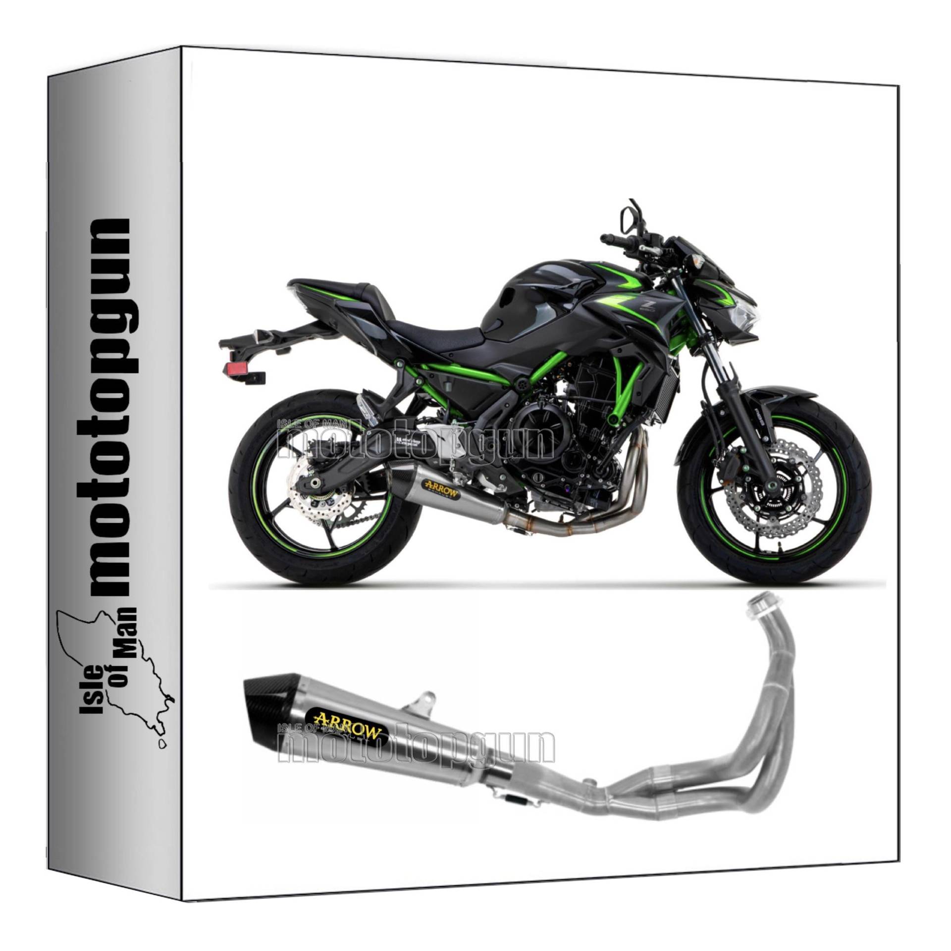 komplettanlage kein kat arrow x-kone aus nichrom mit endkappe aus carby kompatibel mit kawasaki z650 z-650 2021 2022 2023 mototopgun 71937xkiw von MOTOTOPGUN