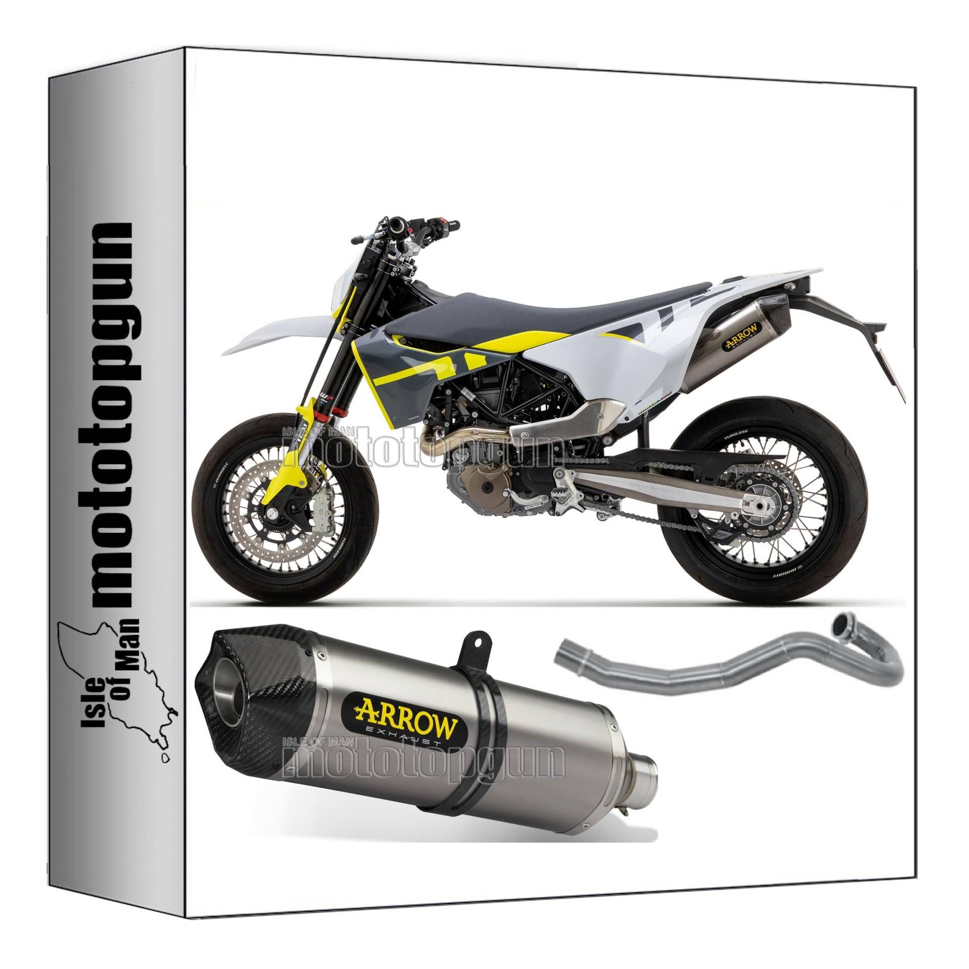 komplettanlage kein kat bomb arrow race-tech aus aluminium mit endkappe aus carby kompatibel mit husqvarna 701 enduro 2021 2022 2023 mototopgun 72623ak + 72175pd + 72182pd von MOTOTOPGUN