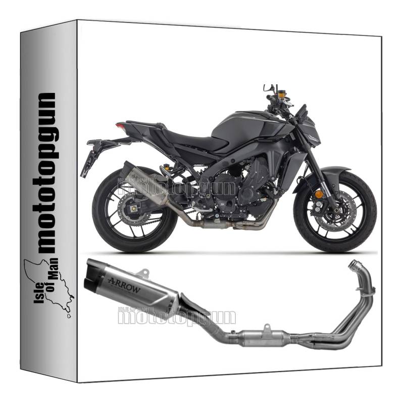 komplettanlage race kein kat arrow indy-race evo aus titan mit endkappe aus carby kompatibel mit yamaha mt-09 mt09 sp 2024 mototopgun 71070pk von MOTOTOPGUN