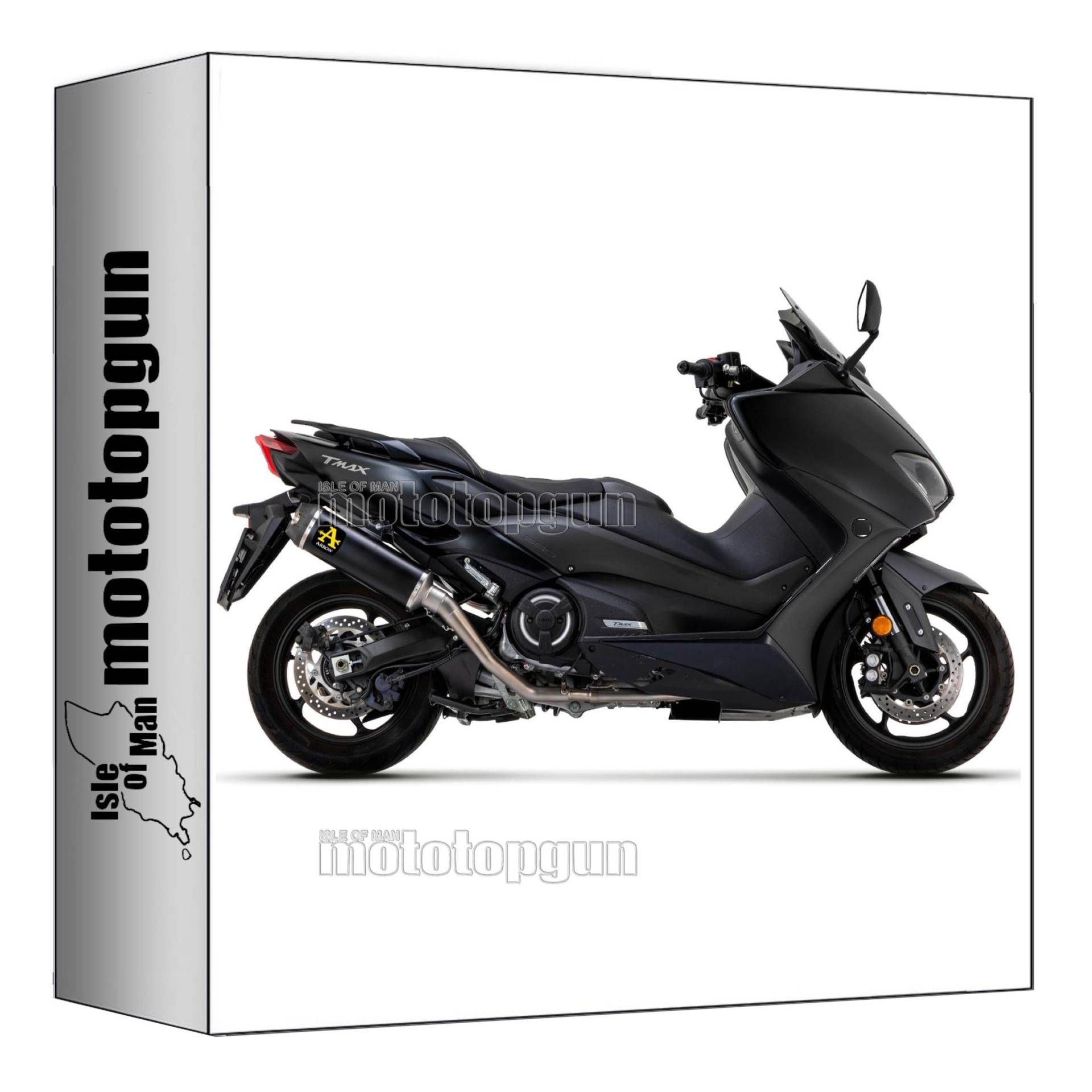 komplettanlage zugelassen kat arrow indy-race aus titan schwarz mit endkappe aus carby kompatibel mit yamaha tmax t-max 560 2020 2021 mototopgun 73521pkw + 11053kz von MOTOTOPGUN