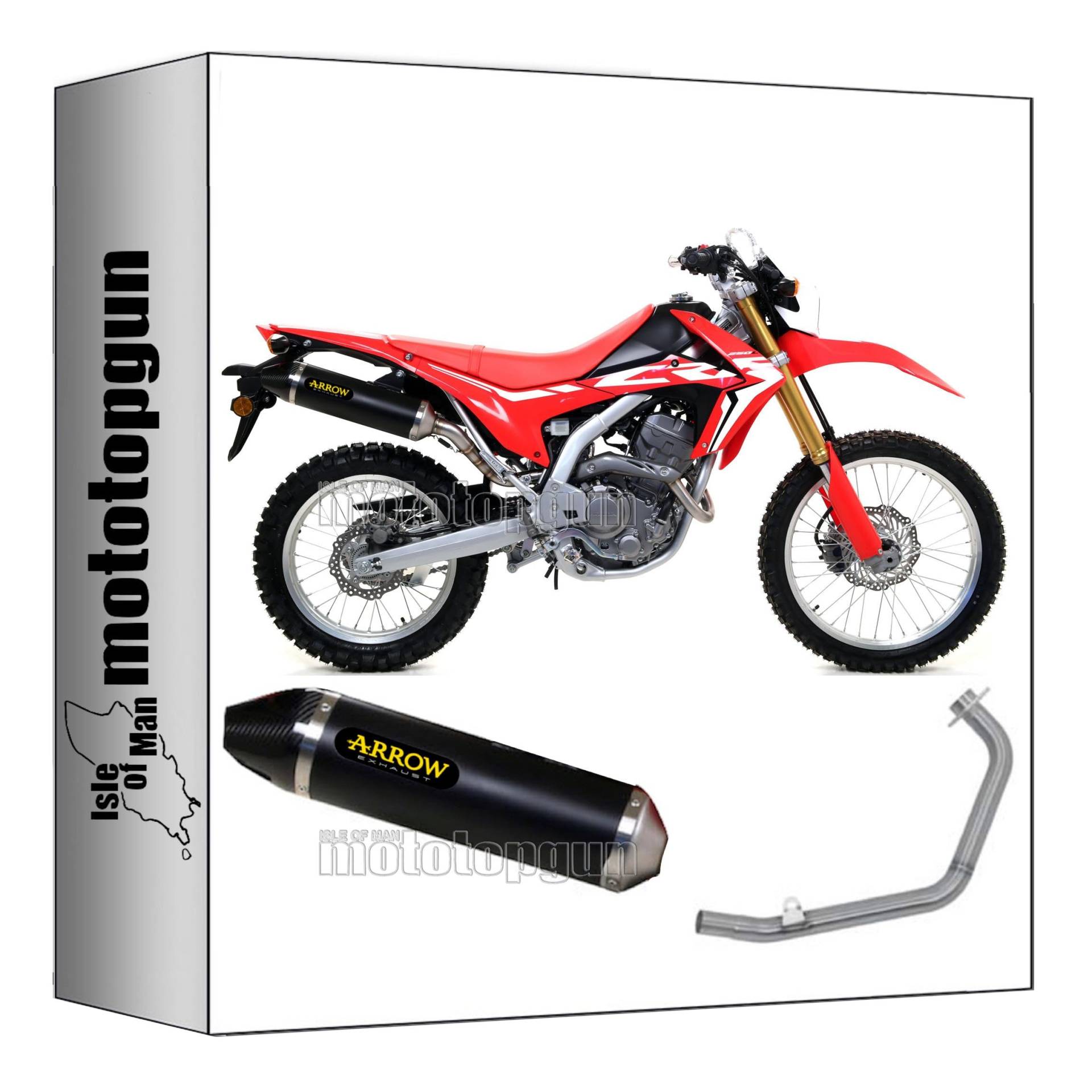 komplettanlage zugelassen kat arrow thunder aus aluminium schwarz mit endkappe aus carby kompatibel mit honda crf 250 l rally 2017 2018 mototopgun 72528akn + 72133kz + 72134pd von MOTOTOPGUN