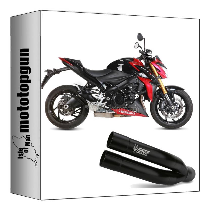 mivv auspuff zugelassen kat-oem double gun stahl schwarz kompatibel mit suzuki gsx-s 1000/1000 f 2015 2016 2017 2018 2019 2020 mototopgun von MOTOTOPGUN