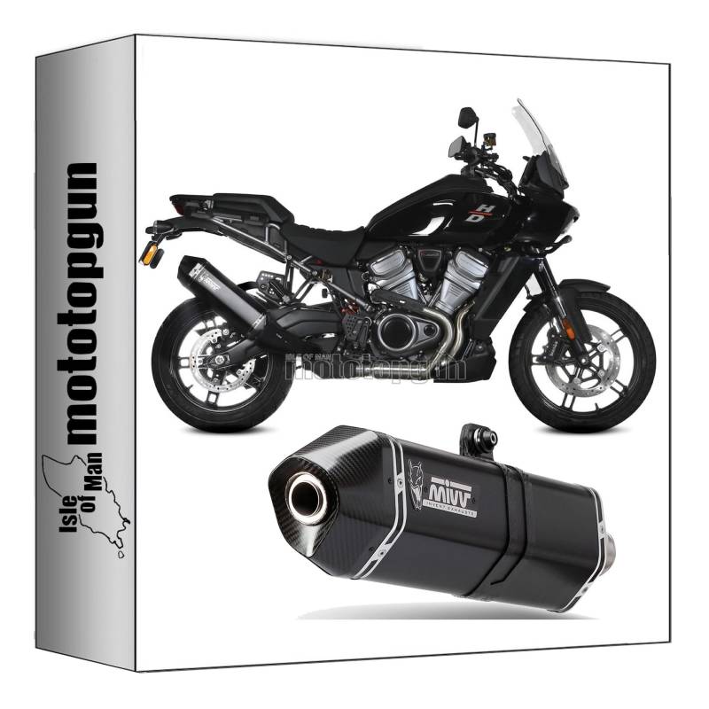 mivv auspuff zugelassen-oem speed edge stahl schwarz carbon cap kompatibel mit harley davidson pan america special 2021 2022 mototopgun von MOTOTOPGUN