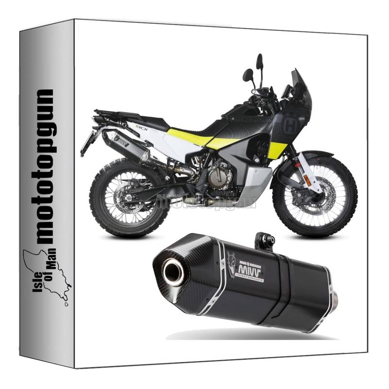 mivv auspuff zugelassen-oem speed edge stahl schwarz carbon cap kompatibel mit husqvarna norden 901 2022 mototopgun von MOTOTOPGUN