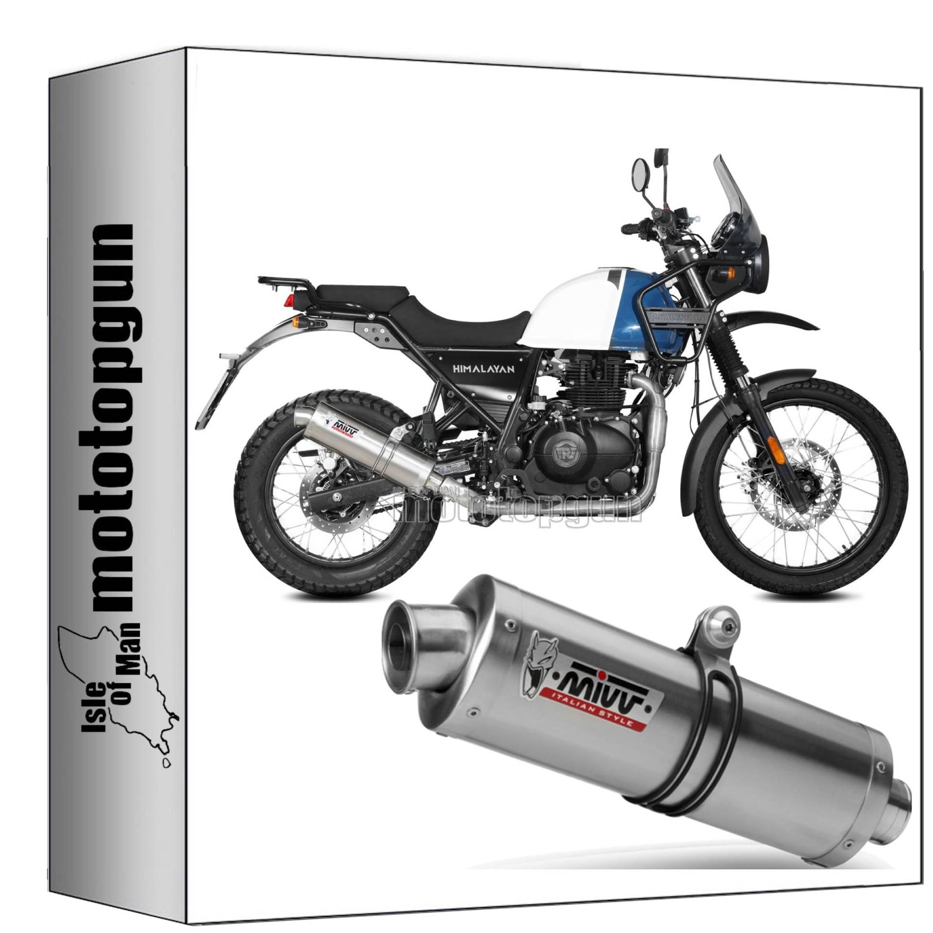 mivv auspuff zugelassen oval edelstahl kompatibel mit royal enfield himalayan 2021 2022 2023 mototopgun von MOTOTOPGUN