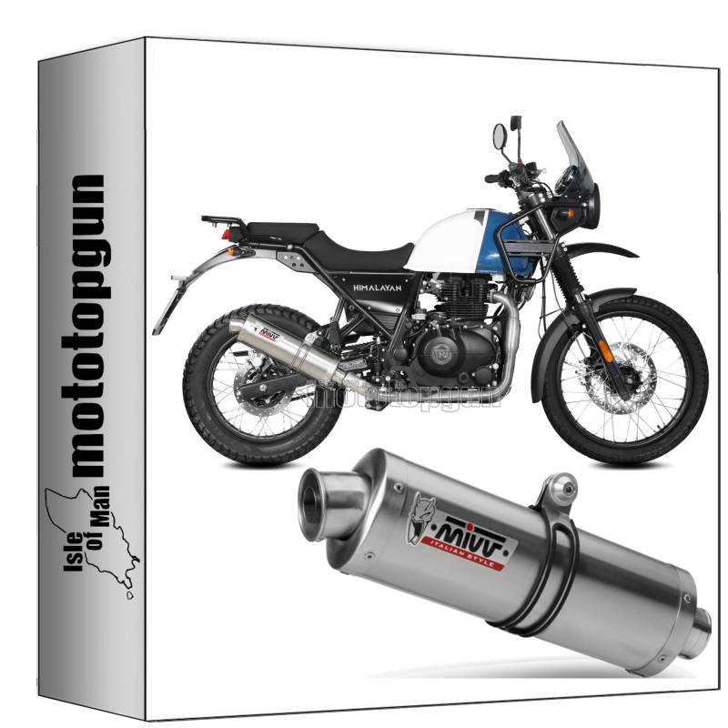 mivv auspuff zugelassen oval edelstahl kompatibel mit royal enfield himalayan 2021 2022 2023 mototopgun von MOTOTOPGUN