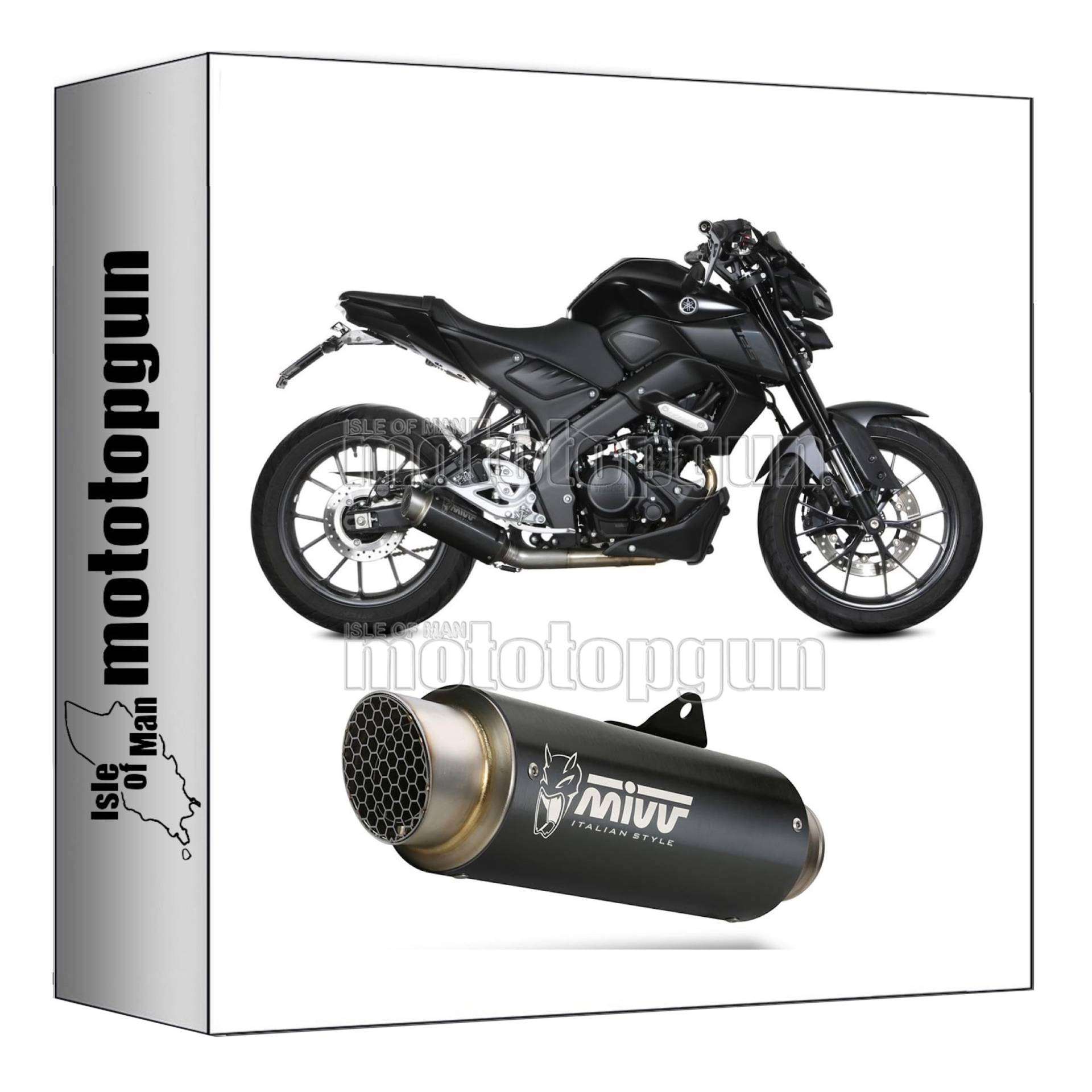 mivv komplettanlage kein kat gp-pro stahl schwarz kompatibel mit yamaha mt125 mt-125 2023 2024 mototopgun von MOTOTOPGUN