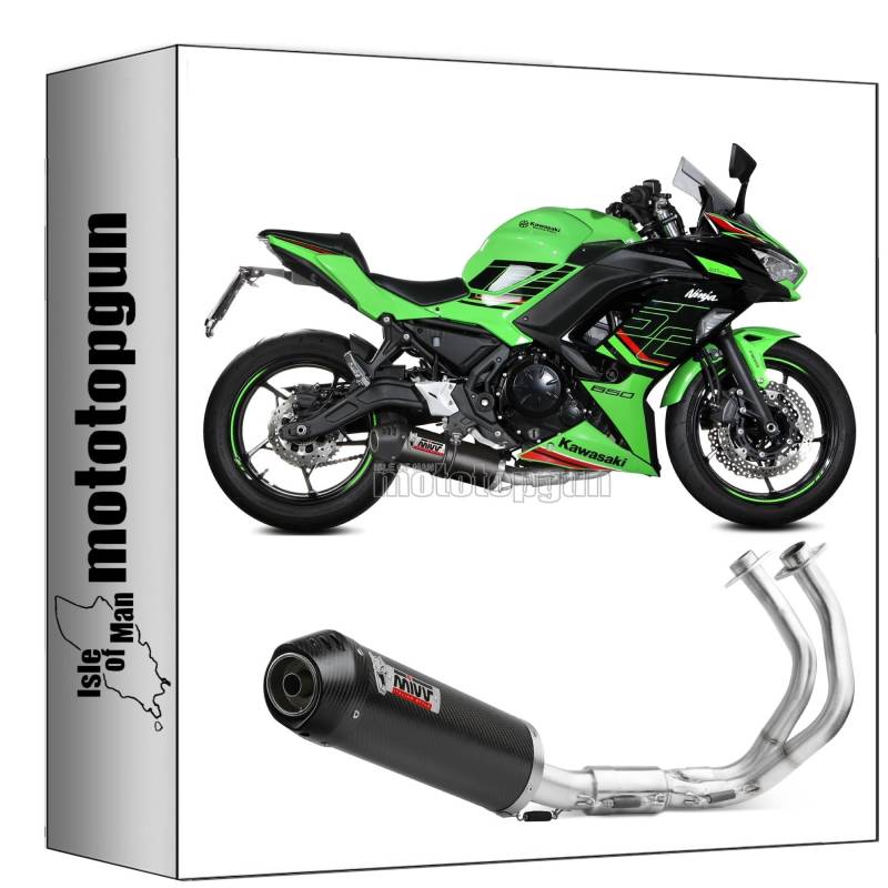 mivv komplettanlage racing kein kat oval carbon kompatibel mit kawasaki ninja 650 2024 mototopgun von MOTOTOPGUN