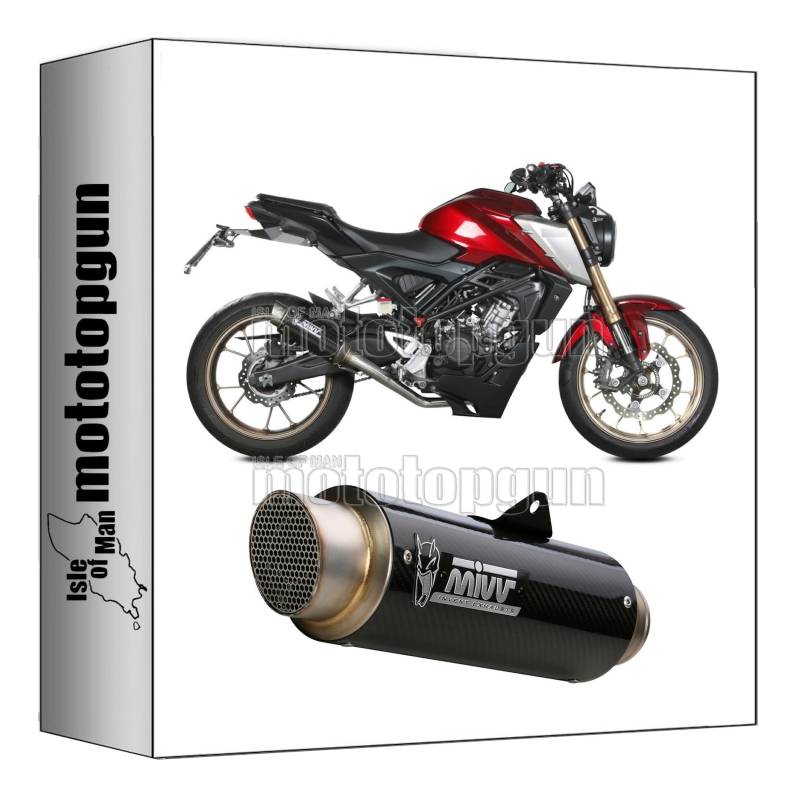 mivv komplettanlage zugelassen gp-pro carbon high up kompatibel mit honda cb 125 r 2023 2024 mototopgun von MOTOTOPGUN