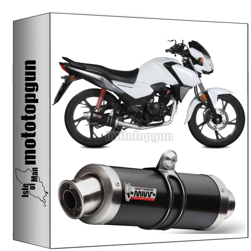 mivv komplettanlage zugelassen gp stahl schwarz kompatibel mit honda cb 125 f 2021 2022 2023 2024 mototopgun von MOTOTOPGUN