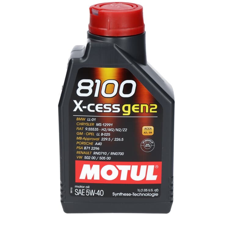 1 Liter Motul 8100 X-CESS GEN2 5W-40 von MOTUL