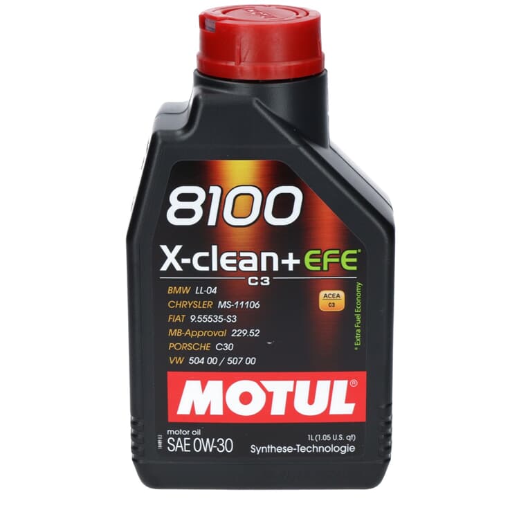 1 Liter Motul 8100 X-Clean + EFE 0W-30 von MOTUL