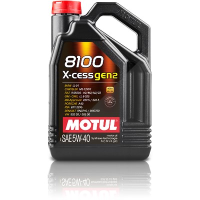 Motul 5 L 8100 x-cess Gen2 5W-40 [Hersteller-Nr. 112351] von MOTUL