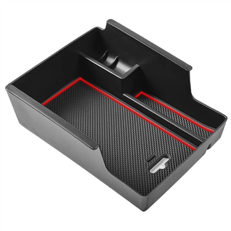 MOXSQFT Mittelkonsole Organizer Kompatibel Mit Chevrolet Für Malibu XL 9 Generation 2016 2017 2018 2019 2020 2021 2022 2023 Auto-Mittelkonsole Armlehnenbox Handschuhfach(Red) von MOXSQFT