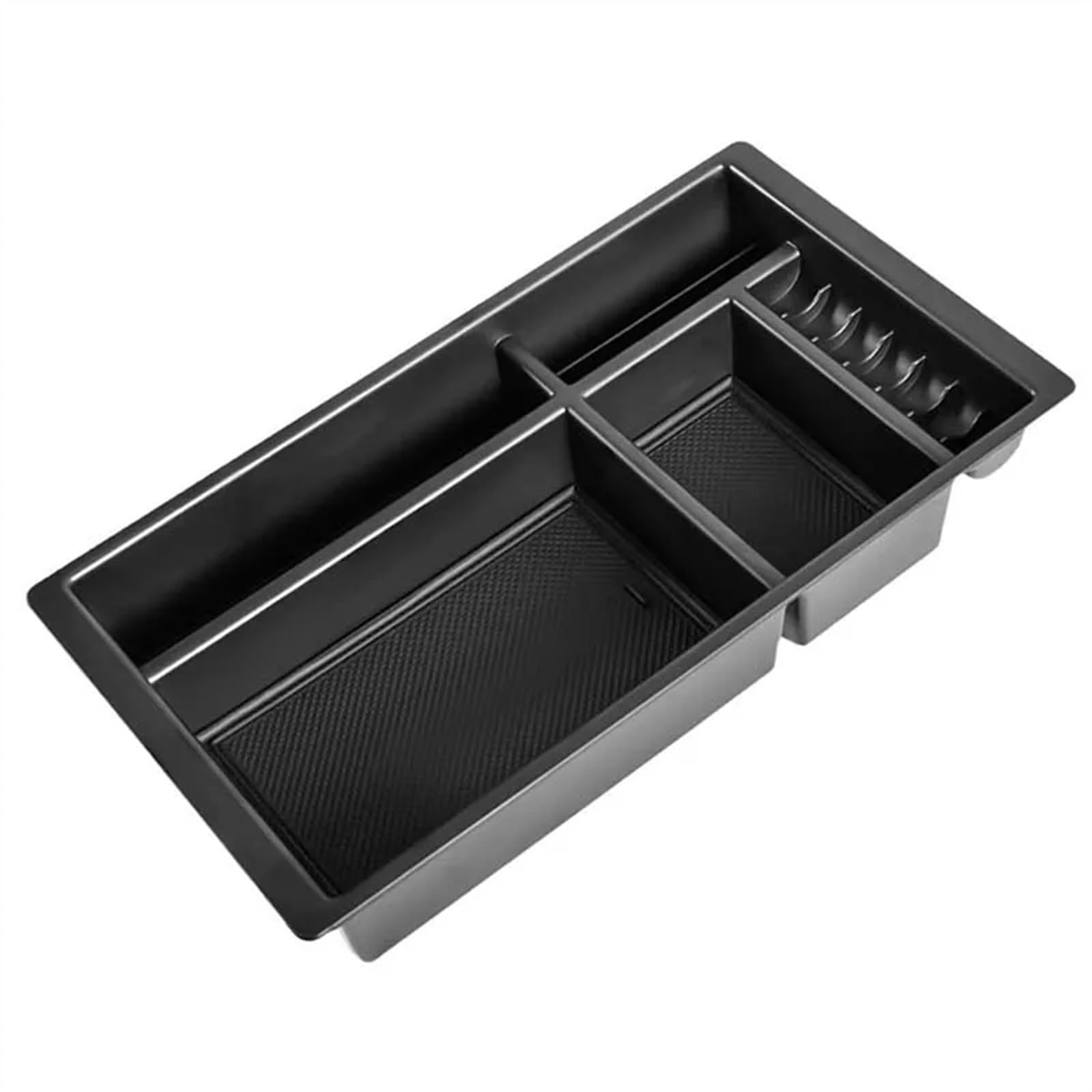 MOXSQFT Mittelkonsole Organizer Kompatibel Mit Chevrolet Für Silverado 2014 2015 2016 2017 2018 Auto-Armlehnen-Aufbewahrungsbox Mittelkonsolenfach Organizer Zubehör(Black) von MOXSQFT