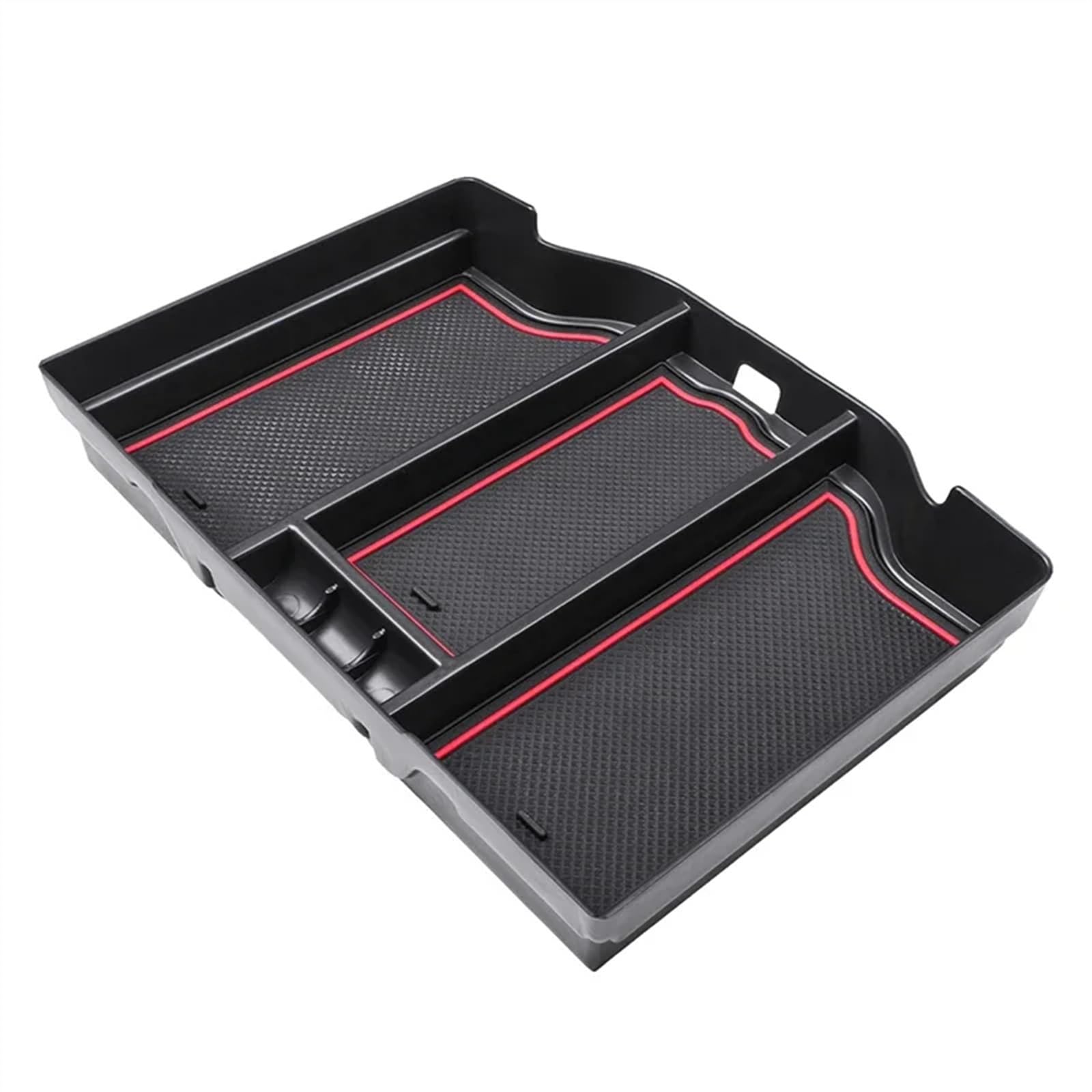 MOXSQFT Mittelkonsole Organizer Kompatibel Mit Dodge Für RAM 1500 2500 3500 2019 2020 2021 2022 2023 Auto-Armlehnen-Aufbewahrungsbox Mittelkonsolen-Organizer Münzaufbewahrung(Red) von MOXSQFT