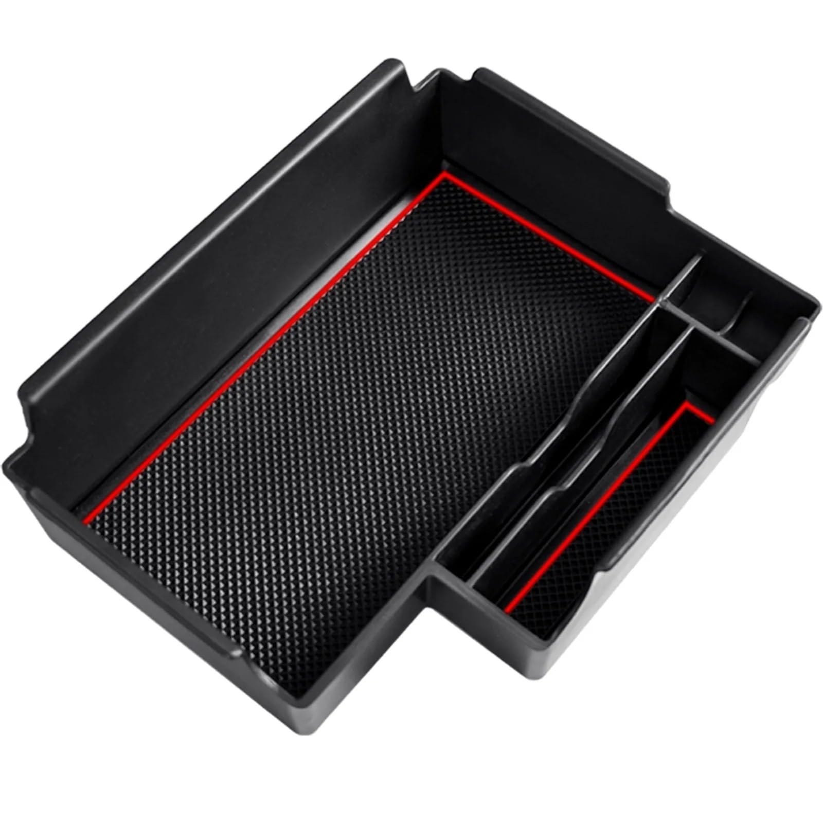 MOXSQFT Mittelkonsole Organizer Kompatibel Mit Ford Für Explorer 2020 2021 2022 2023 Aufbewahrungsbox Für Die Armlehne des Autos Mittelkonsolen-Organizer Aufbewahrungsbox Behälterhalter(Red) von MOXSQFT