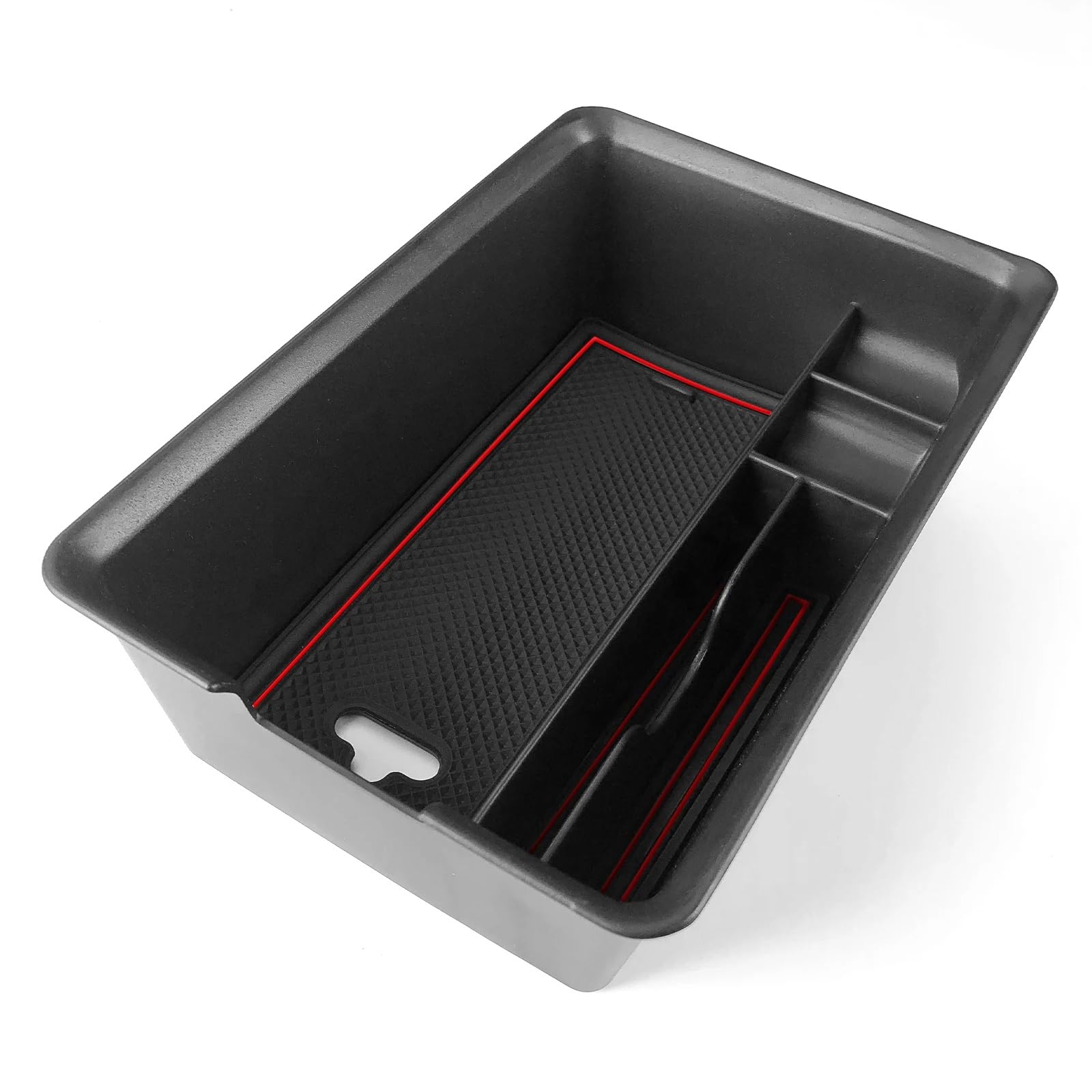 MOXSQFT Mittelkonsole Organizer Kompatibel Mit Für Megane E-Tech 2022 2023 2024 Auto-Armlehnen-Aufbewahrungsbox Mittelkonsolen-Organizer Aufbewahrungsbox Containerhalter(Red) von MOXSQFT