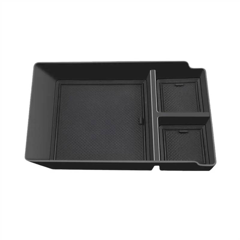 MOXSQFT Mittelkonsole Organizer Kompatibel Mit Hyundai Für Ioniq 5 2021 Auto-Mittelarmlehnen-Aufbewahrungsbox Mittelkonsolen-Organizer Aufbewahrungsbox Containerhalterablage(Black) von MOXSQFT