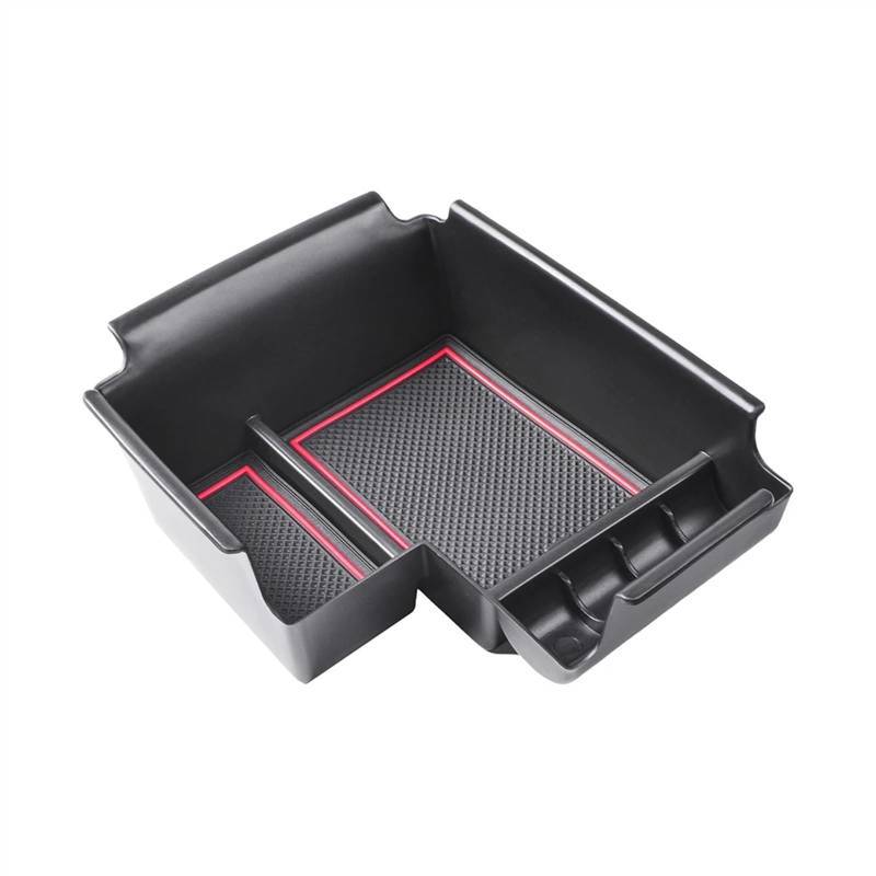 MOXSQFT Mittelkonsole Organizer Kompatibel Mit Kia Für Forte GT EX FE LX LXS S 2019 2020 2021 2022 2023 Auto-Armlehnen-Aufbewahrungsbox Mittelkonsolen-Organizer Zubehör(Red) von MOXSQFT