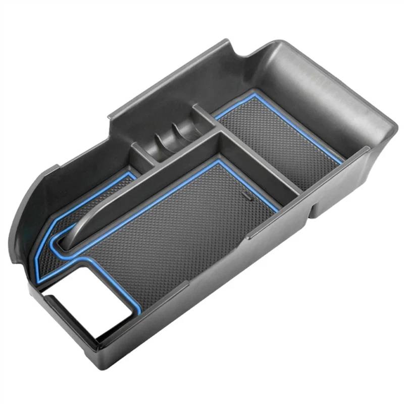 MOXSQFT Mittelkonsole Organizer Kompatibel Mit Toyota Für Camry LE SE 2020 Auto-Armlehnen-Aufbewahrungsbox Mittelkonsolen-Organizer-Fach Container Auto-Innenausstattung(Blue) von MOXSQFT