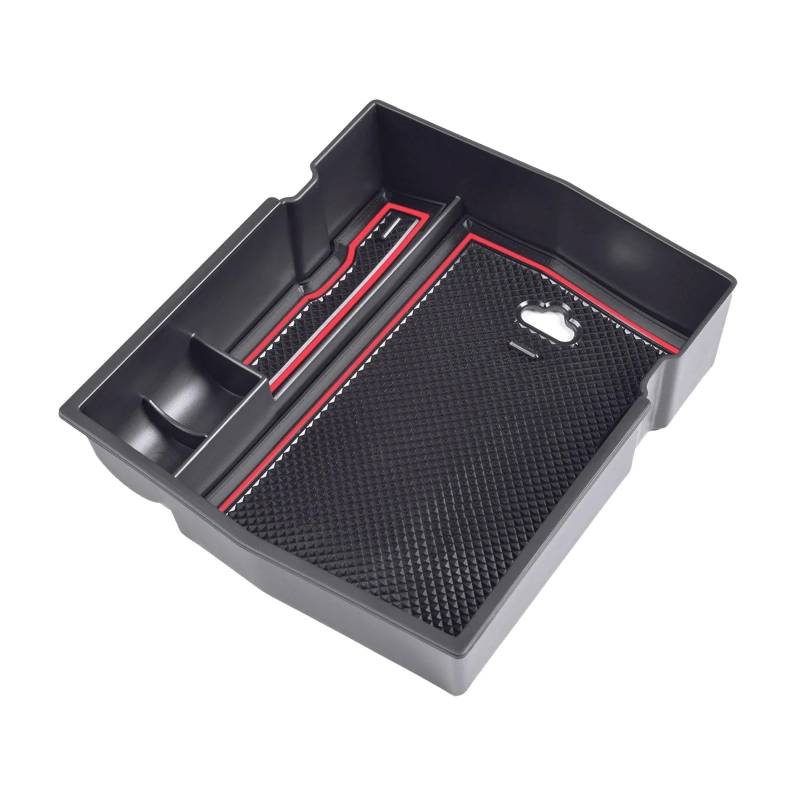 Mittelkonsole Organizer Kompatibel Mit Subaru Für Forester 2019 2020 2021 2022 2023 Auto-Armlehnen-Aufbewahrungsbox Mittelkonsolen-Organizer Ablage Containerzubehör(Red) von MOXSQFT