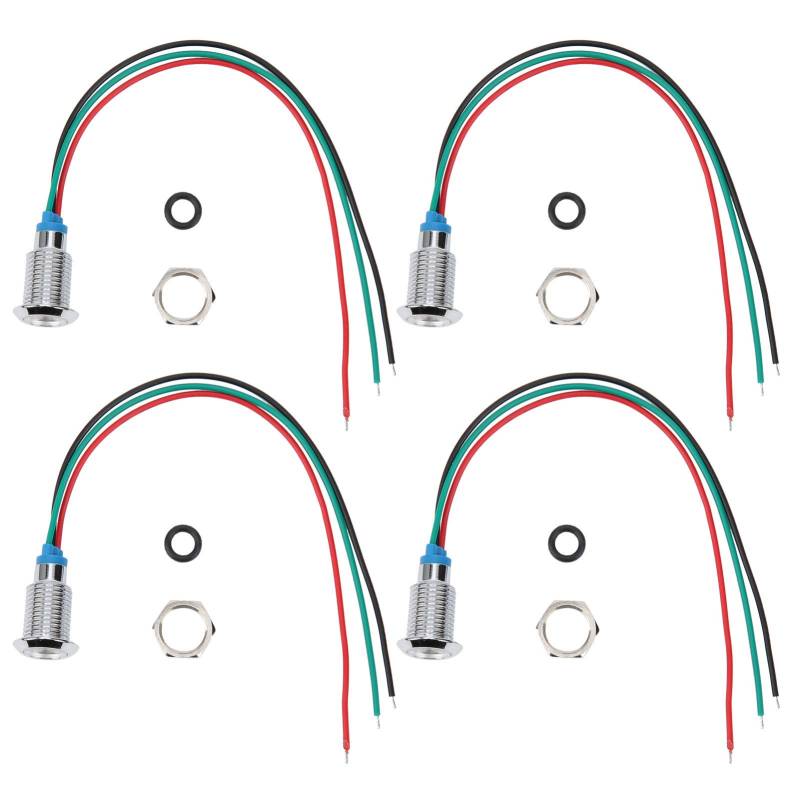 MOZUO LED-Metall-wasserdichte Anzeige, gemeinsames Kathodenlicht für Auto-Computer-Zugangskontrolle, CNC-Werkzeugmaschinen (Rot Grün) von MOZUO