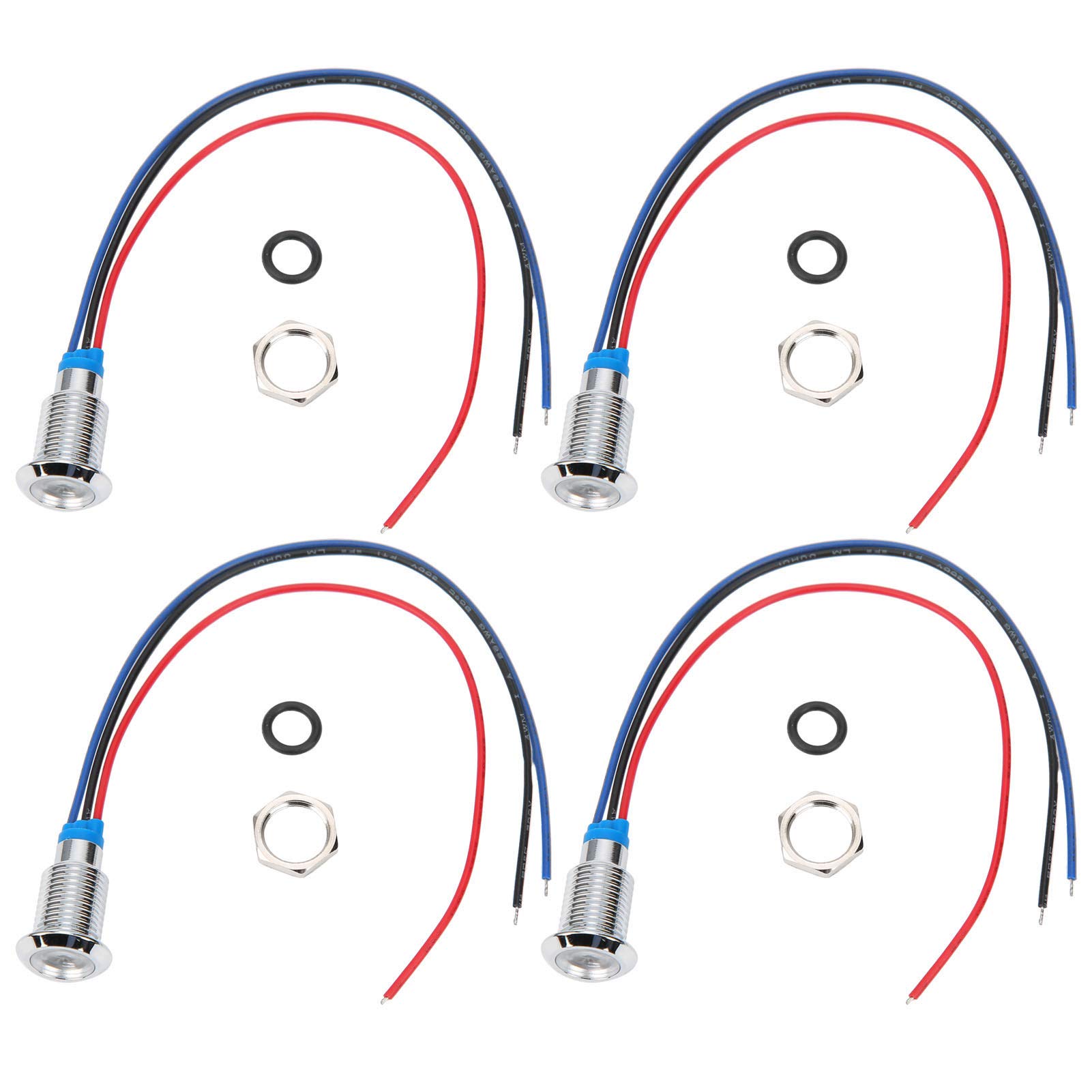 MOZUO LED-Metall-wasserdichte Anzeige, gemeinsames Kathodenlicht für Auto-Computer-Zugangskontrolle, CNC-Werkzeugmaschinen (Rot und Blau) von MOZUO