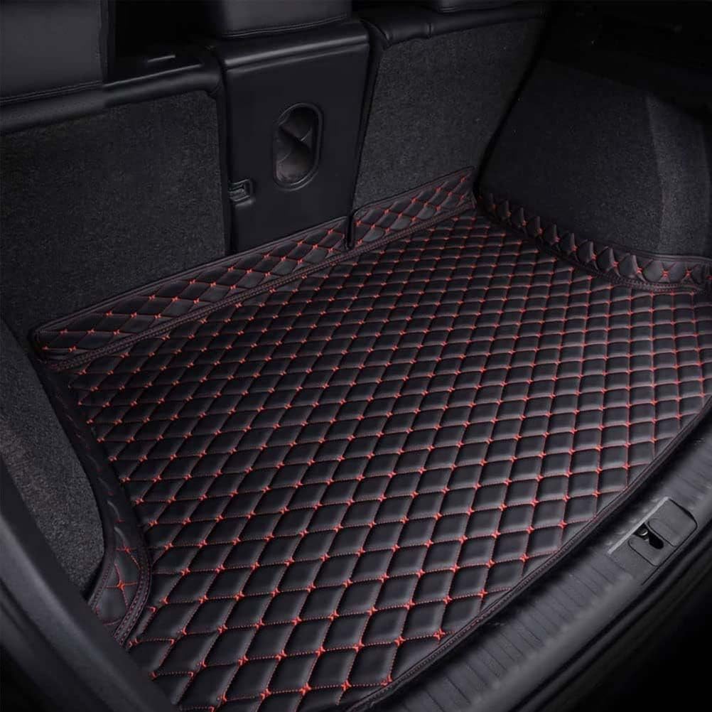 Kofferraummatten für Skoda Octavia Sedan 2015-2020, wasserdichtes, kratzfestes und rutschfestes Schutzpolster, Innenausstattung für den Kofferraumboden,Black+Red von MPGOOD