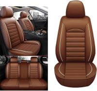 MPTKFMMH Auto Sitzbezügesets für Ford Fusion 2002-2013,Atmungsaktive Sitzbezüge Set mit Airbag wasserdichte Autositzschoner,Brown von MPTKFMMH