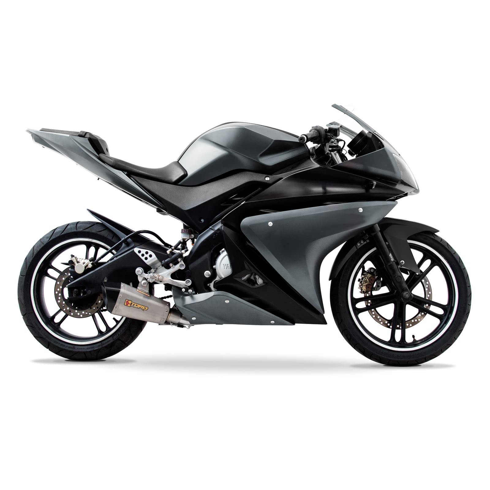 Lackiert Komplett Verkleidung 21 Stück-Set für Yamaha YZF-R125 (RE11) 14-18 Grau/Schwarz von MPW