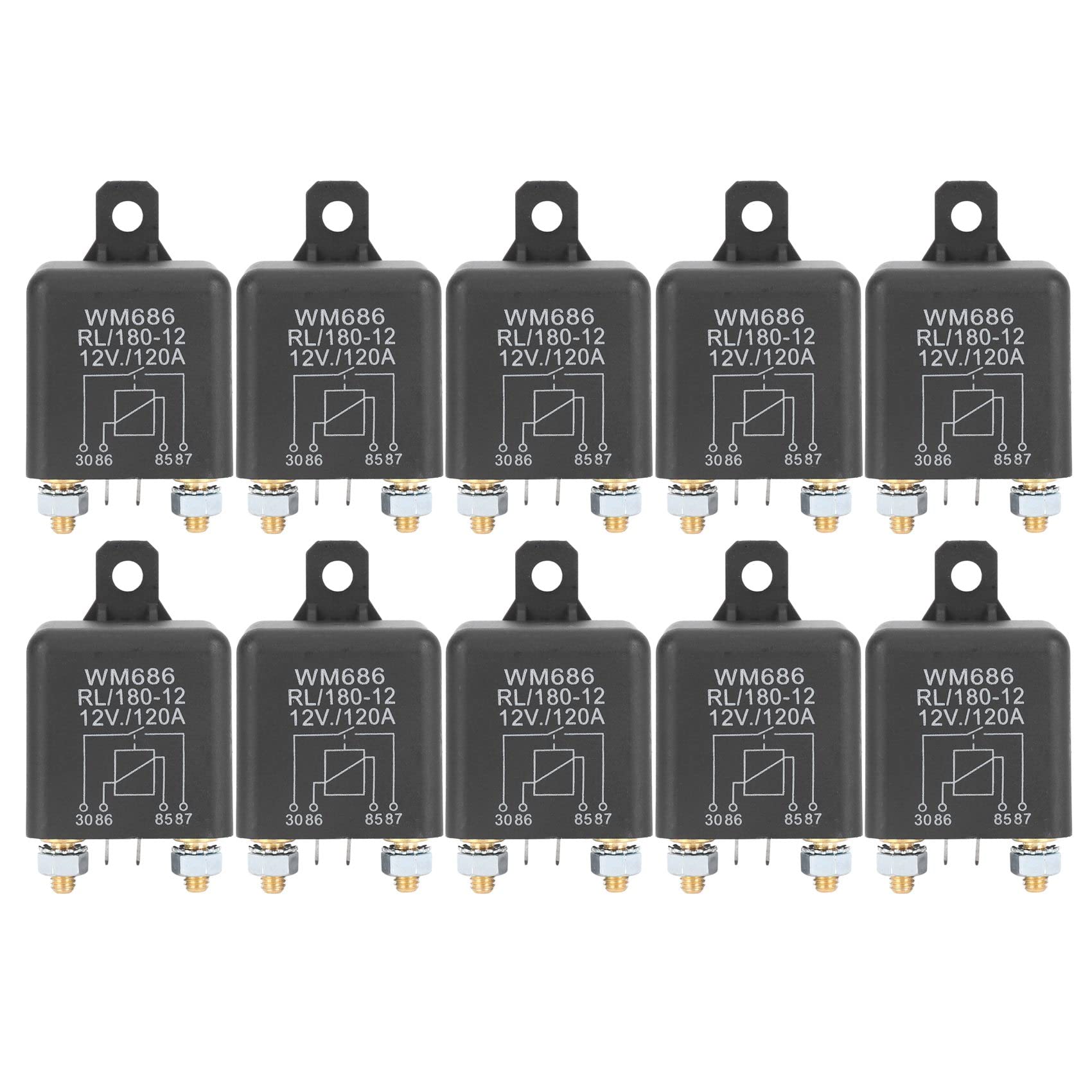 MQODLFP 10X DC Batterie Trennrelais 12V/120A Spitzenlast Fuer Pkw Kfz (12V/120A) von MQODLFP