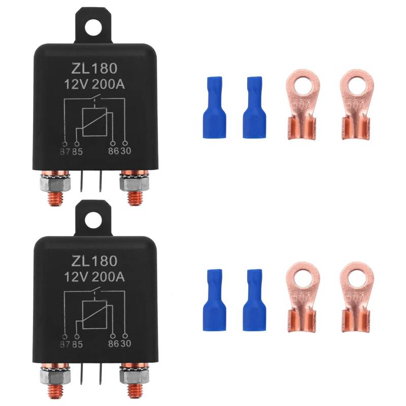 MQODLFP 12V 200A Relais Auto-Motor Automobil-Boots-Auto Heavy Duty Split ZL180 [2 Satz] von MQODLFP