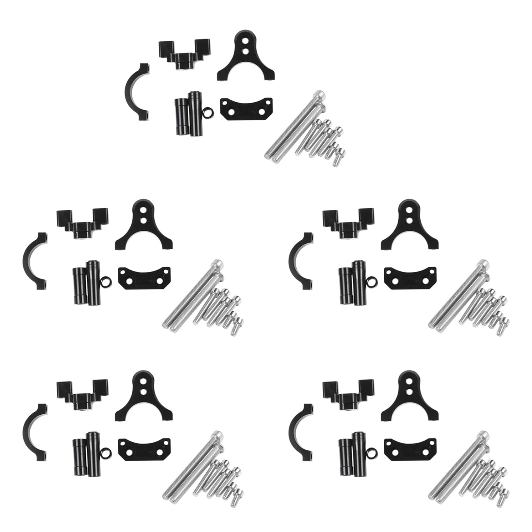 MQODLFP 5X CNC Motorrad Dämpfer Lenkung Stabilisieren Dämpfer Halterung Halterung Kit für YZF R3 Mt-03 R25 von MQODLFP