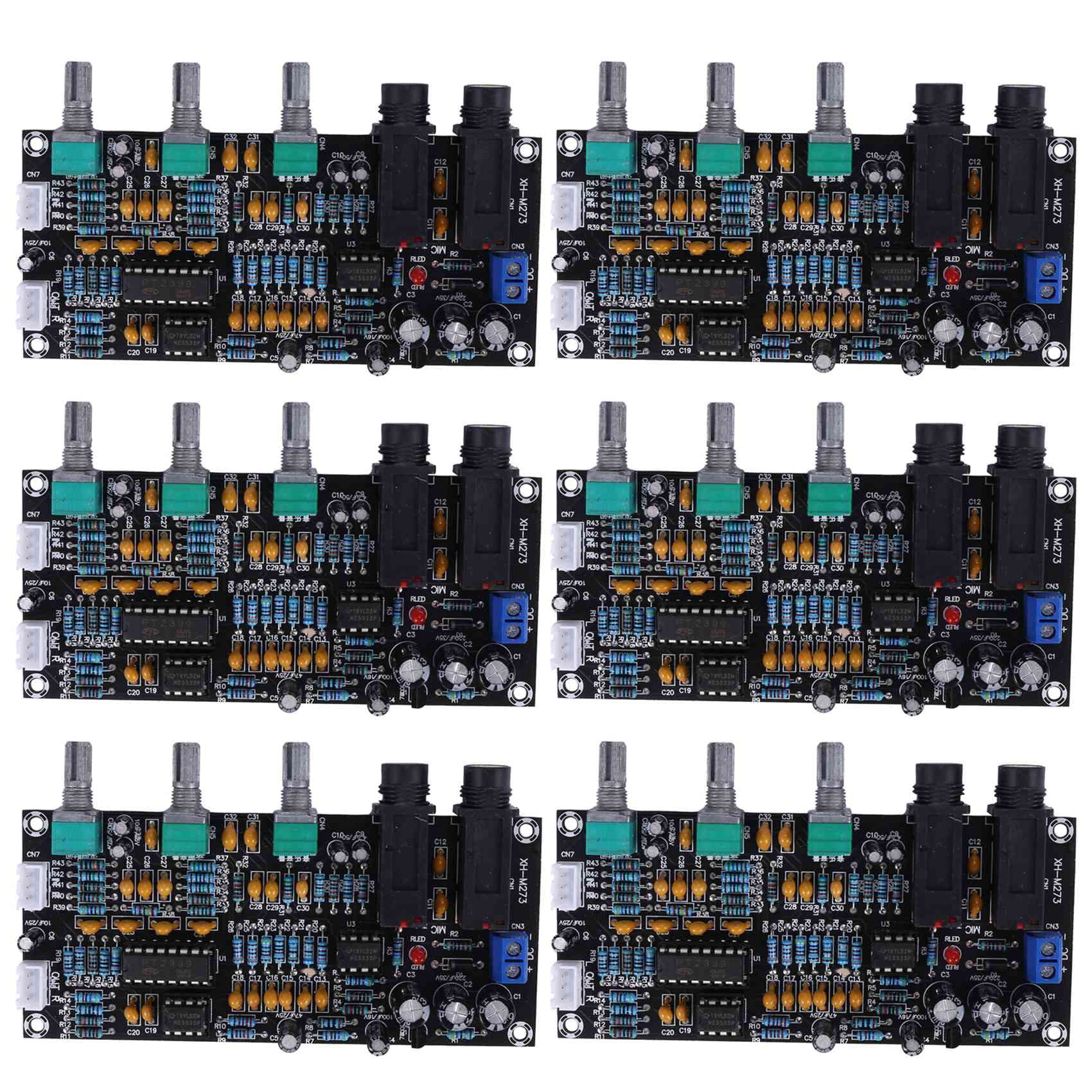 MQODLFP 6X PT2399 Digitales Mikrofon VerstäRker Platine Nachhall Karaoke Reverb Amplifier NE5532 VorverstäRker Klang Platine von MQODLFP