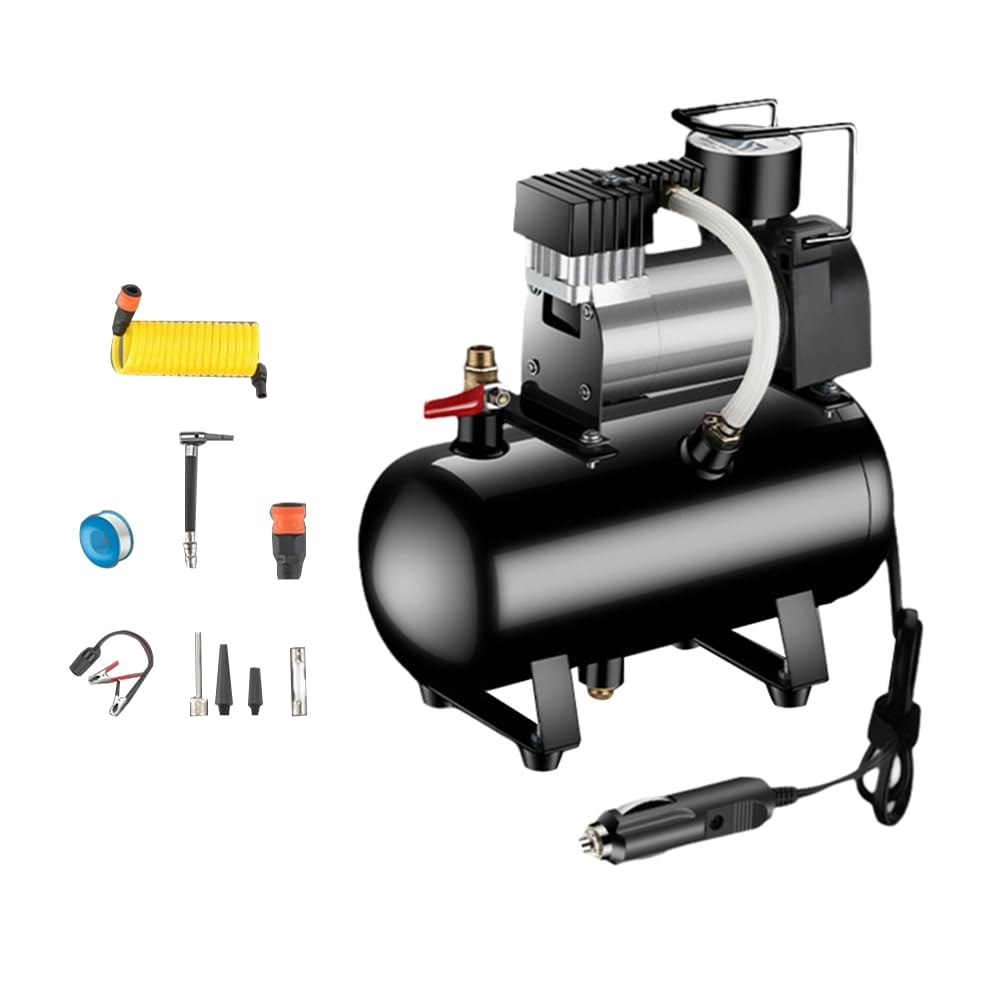 MQODLFP Auto-Luftpumpe-Trolley, Tragbar, Multifunktional, 12V Hochdruck-Elektroreifenpumpe, Auto-Kompressor, Reifenfüller von MQODLFP