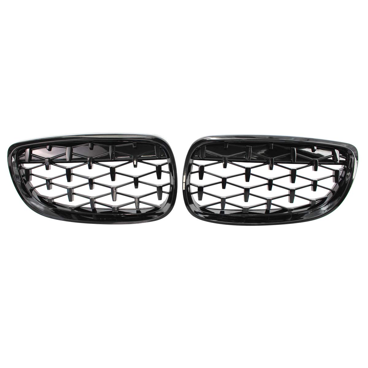 MQODLFP Front Grill Gitter Nieren Grill für 3 Series E92 06-09 Helles Schwarz von MQODLFP